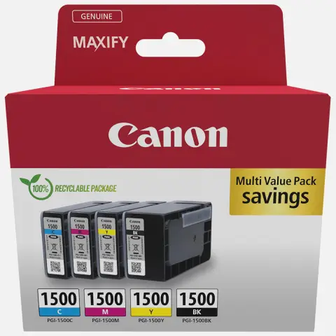 Tusz Canon PGI1500 MultiPack do Maxify MB2050/2150/2350 | CMYK/ | 4szt